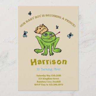 Frosch-Prinz Birthday Invitation Einladung