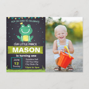 Frosch-Prinz Birthday Invitation mit Bild Einladung