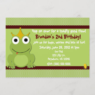 Frosch-Prinz Boys Birthday Invitation Einladung