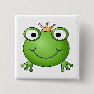 Frosch-Prinz. Glücklicher Frosch Button