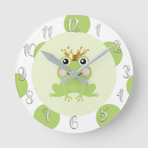 Frosch Prinz Goldkrone Niedliches Whimsisches Kind