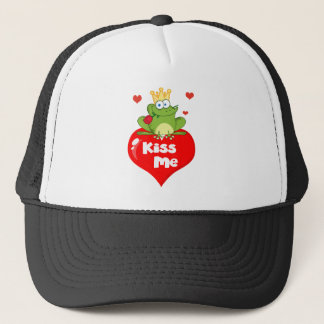 Frosch-Prinz On A Red Heart Truckerkappe