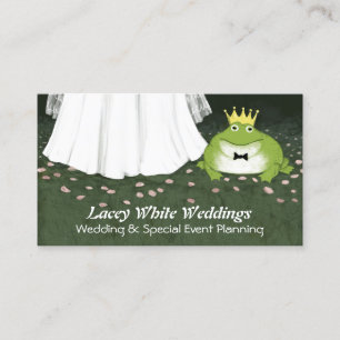 Frosch-Prinz und Braut - Märchen-Hochzeit Visitenkarte