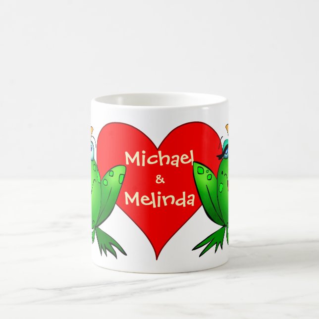 Frosch-Prinzessin Prinz Love Names Kaffeetasse (Mittel)