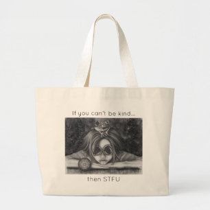 Frosch Prinzessin Tote Bag STFU Sei freundlich Jumbo Stoffbeutel