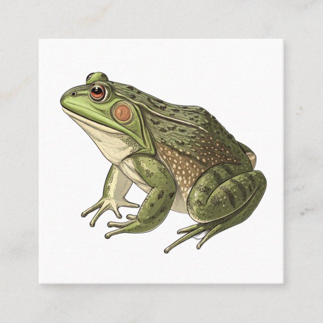 Frosch Quadratische Visitenkarte (Vorderseite)