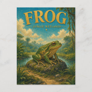 Frosch-Regenwald-Feuchtgebiet-Aquarell-GeoSaga Postkarte