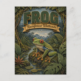 Frosch-Regenwald-Feuchtgebiet POPCUT Postkarte