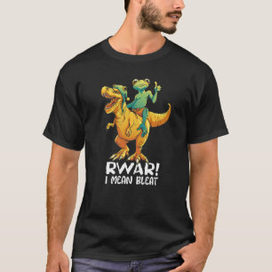 Frosch reitender Rex Rawr Blöken Geburtstag Junge T-Shirt