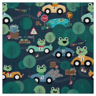Frosch Rennwagenfahrer Kinder Adler Stoff