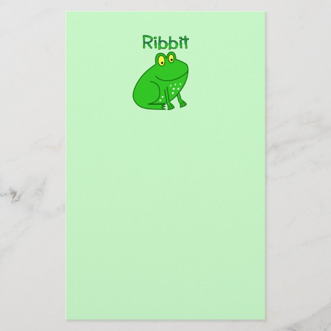 Frosch Ribbit Briefpapier (Vorderseite)