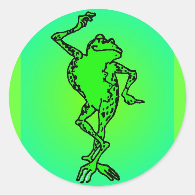 Frosch Runder Aufkleber (Vorderseite)