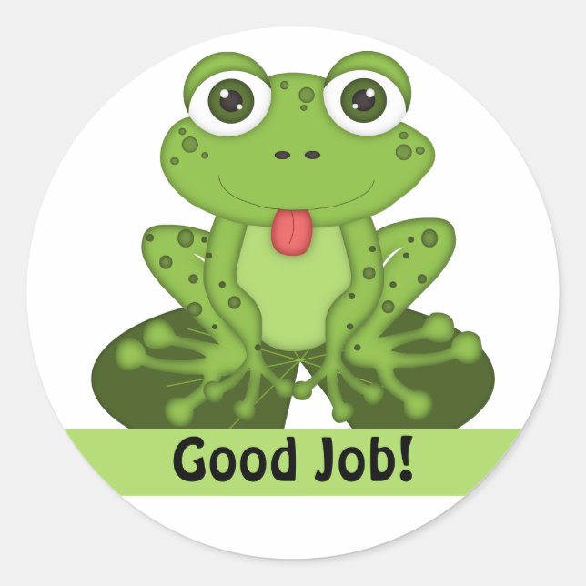 Frosch Runder Aufkleber (Vorderseite)