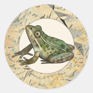 Frosch  runder aufkleber