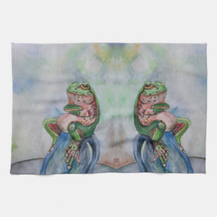 Frosch-Samen-Wächter, der Tee-Tuch 40,6 cm x 61 cm Handtuch