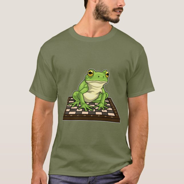 Frosch Schachbrettschach T-Shirt (Vorderseite)