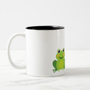 Frosch, Schmetterling und Pilze Zweifarbige Tasse