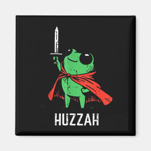 Frosch-Schwert-Umhang Huzzah Lustiges Meme Fantasy Magnet