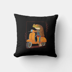 Frosch-Scooter-Pilz-Goblincore-Akademia Kissen
