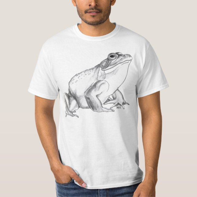 Frosch-Shirt-Ochsenfrosch-Kunst-T - Shirt-cooles T-Shirt (Vorderseite)