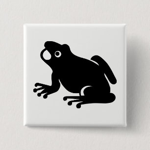 Frosch-Silhouette Button