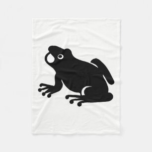 Frosch-Silhouette Fleecedecke