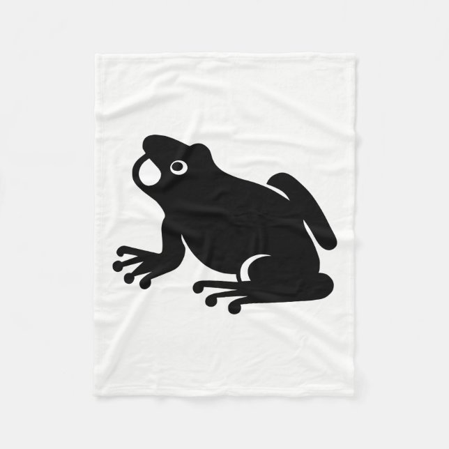 Frosch-Silhouette Fleecedecke (Vorderseite)