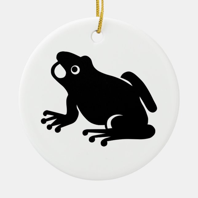 Frosch-Silhouette Keramik Ornament (Vorne)