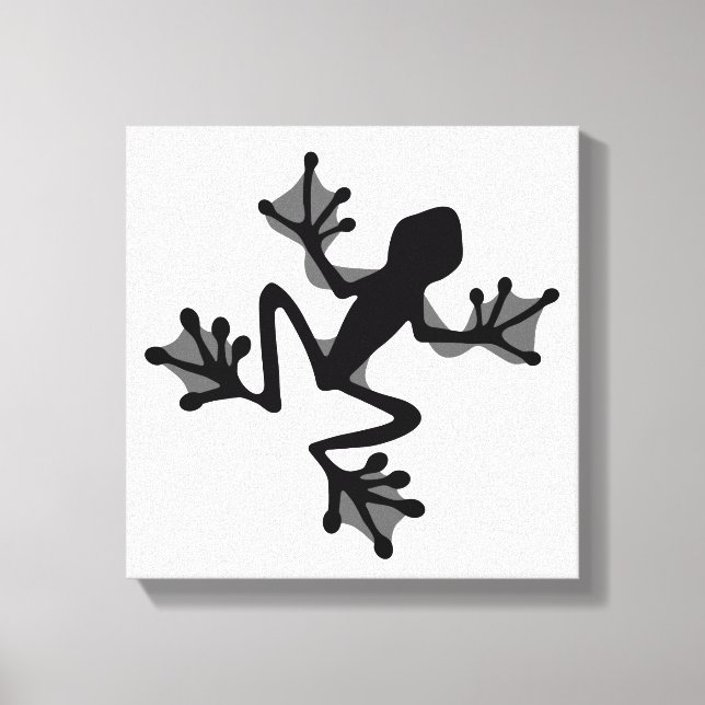 Frosch-Silhouette Leinwanddruck (Vorderseite)