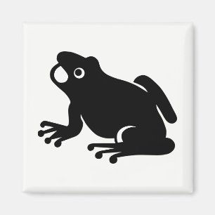 Frosch-Silhouette Magnet