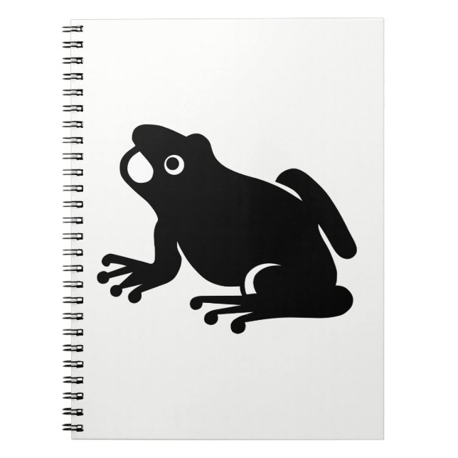 Frosch-Silhouette Notizblock (Vorderseite)