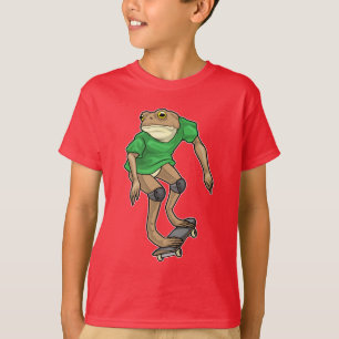 Frosch-Skater-Skateboard T-Shirt