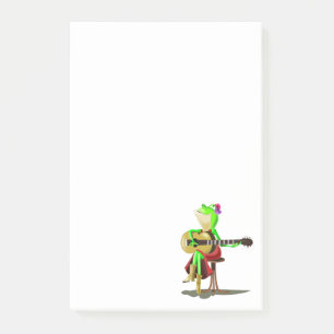 Frosch spielen Gitarre Post-it®-Notizen lustig Post-it Klebezettel