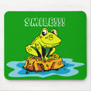 FROSCH-SPRICHWORT-LÄCHELN-MAUSUNTERLAGE MOUSEPAD