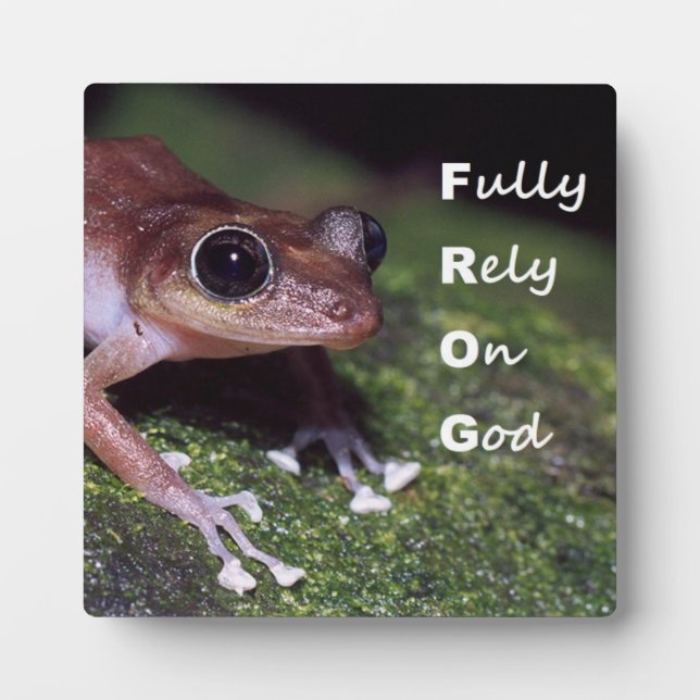 Frosch Tabletop Plaque mit Easel Fotoplatte (Vorderseite)
