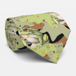 Frosch-Tarnung Camo Militärprinz zum Küssen Krawatte