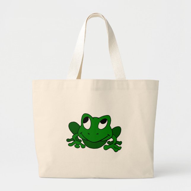Frosch-Taschen-Tasche Jumbo Stoffbeutel (Vorne)