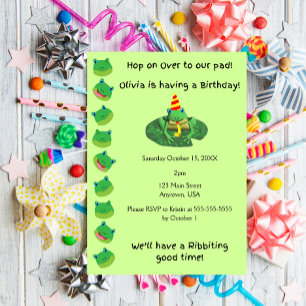Frosch-Thema Einladung