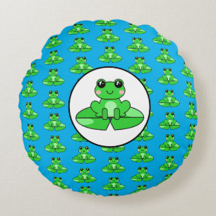Frosch Thema  Rundes Kissen