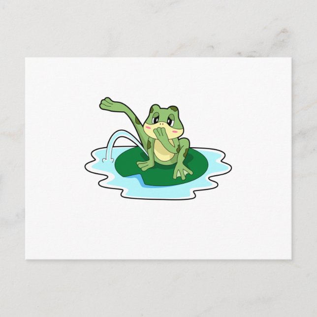 Frosch Toilette Postkarte (Vorderseite)