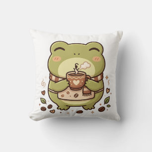 Frosch-Trink-Moment-Wurfkissen Kissen