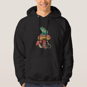 Frosch über Pilznatur Hoodie