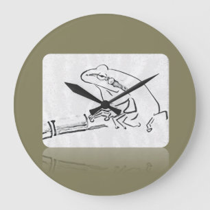 Frosch-Uhr Große Wanduhr