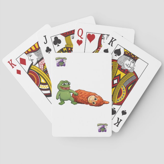 Frosch und Affe Spielkarten (Rückseite)