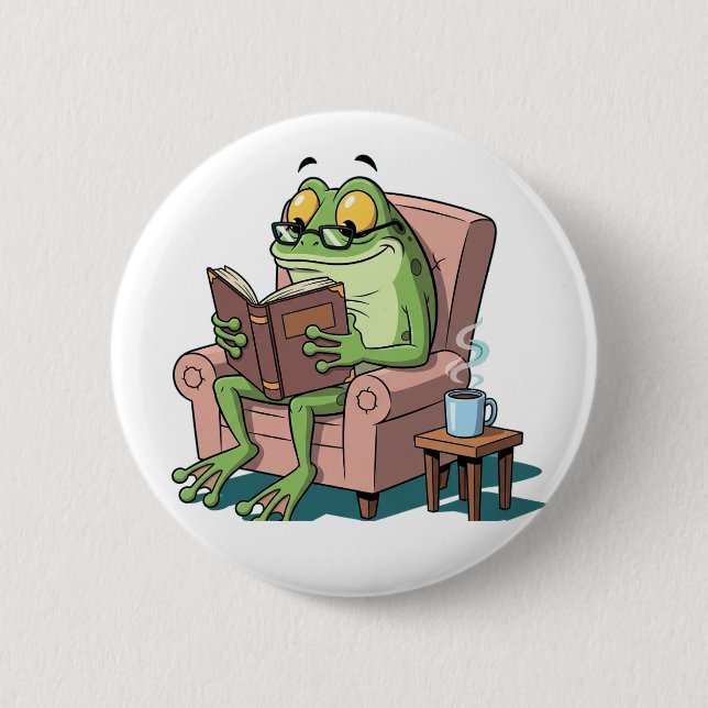 Frosch und Bildung Button (Vorderseite)