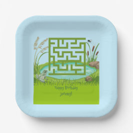 Frosch und Fly Maze Birthday Paper Teller
