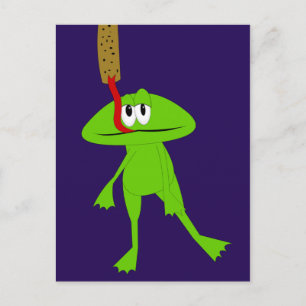 Frosch- und Flypaper-Postkarte Postkarte