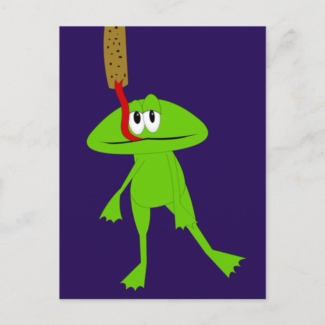 Frosch- und Flypaper-Postkarte Postkarte (Vorderseite)