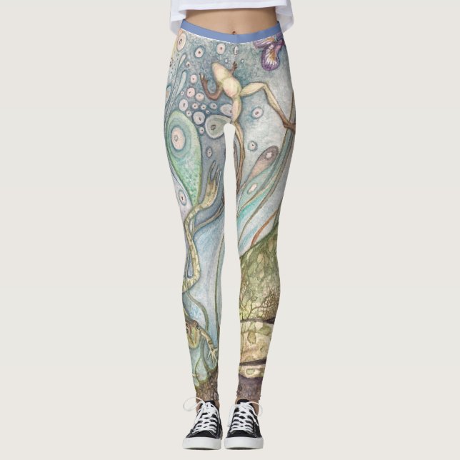Frosch-und Iris-Leggings Leggings (Vorderseite)