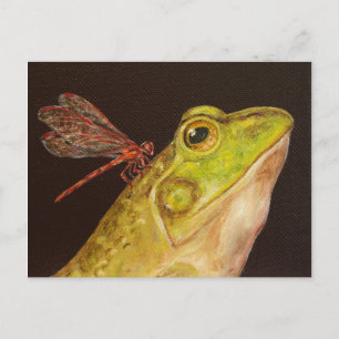 Frosch und Libelle-Postkarte Postkarte